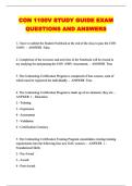 CON 1100V STUDY GUIDE EXAM  QUESTIONS AND ANSWERS 20262027