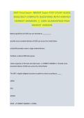 EMT Final Exam &ndash; EMT STUDY GUIDE 2026&sol;2027 COMPLETE QUESTIONS WITH VERIFIED CORRECT ANSWERS &vert;&vert; 100&percnt; GUARANTEED PASS &vert; NEWEST VERSION