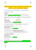 Police Sergeant Exam 2&sol;Final Exam Questions &  Answers &lpar;All Verified 100&percnt; Rated&rpar; 20262027 