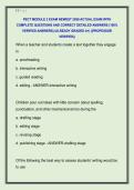 PECT MODULE 2 EXAM NEWEST 2026 ACTUAL EXAM WITH  COMPLETE QUESTIONS AND CORRECT DETAILED ANSWERS &lpar;100&percnt;  VERIFIED ANSWERS&rpar; &vert;ALREADY GRADED A&plus;&vert; &vert;&vert;PROFESSOR  VERIFIED&vert;&vert;