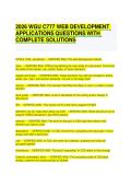 2026 WGU C777 WEB DEVELOPMENT  APPLICATIONS QUESTIONS WITH  COMPLETE SOLUTIONS