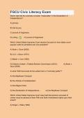 FGCU Civic Literacy Exam Study Guide &ndash; questions and answers 20262027