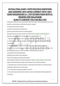 ACTUAL FINAL EXAM 1 WITH MULTIPLE QUESTIONS AND ANSWERS 100&percnt; RATED CORRECT WITH 100&percnt; SURE PASS&vert;GRADED A&plus; &vert; TOP SCORES MADE SIMPLE &vert; TRUSTED TEST SOLUTIONS&excl; QUALITY CONTENT YOU CAN RELY ON&excl;