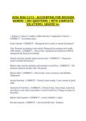 2026 WGU C213 - ACCOUNTING FOR DECISION  MAKERS &vert; 504 QUESTIONS &vert; WITH COMPLETE  SOLUTIONS&vert; GRADED A&plus; 
