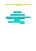 Test Bank for Pathophysiology&colon; The Biologic Basis for Disease in Adults and Children 8th Edition &lpar;McCance & Huether&rpar; &ndash; Updated 2026&sol;2027 Exam Resource