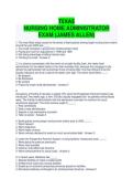 Texas Nursing Home Administrator Exam &lpar;James Allen&rpar; &ndash; Comprehensive Exam Preparation Material