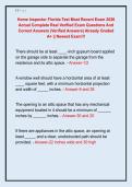 Home Inspector Florida Test Most Recent Exam 2026  Actual Complete Real Verified Exam Questions And  Correct Answers &lpar;Verified Answers&rpar; Already Graded  A&plus; &vert;&vert; Newest Exam&excl;&excl;&excl;