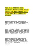 WGU C172 NETWORK AND SECURITY FOUNDATIONS FINAL OBJECTIVE ASSESSMENT 2026 QUESTIONS WITH VERIFIED ANSWERS 