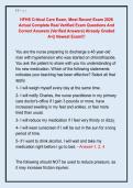 HFHS Critical Care Exam&comma; Most Recent Exam 2026  Actual Complete Real Verified Exam Questions And  Correct Answers &lpar;Verified Answers&rpar; Already Graded  A&plus;&vert;&vert; Newest Exam&excl;&excl;&excl;