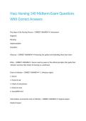 Hacc Nursing 140 Midterm Exam Questions With Correct Answers&period;