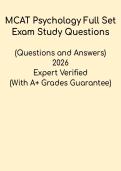 MCAT 2026 &vert; Psychology Full Set Exam Study Questions