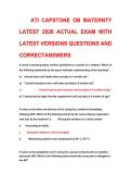 ATI CAPSTONE OB MATERNTY  LATEST 2026 ACTUAL EXAM WITH  LATEST VERSIONS QUESTIONS AND  CORRECTANSWERS   