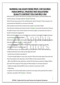 NURSING 160&colon; EXAM THREE PREP &vert; TOP SCORES MADE SIMPLE &vert; TRUSTED TEST SOLUTIONS&excl; QUALITY CONTENT YOU CAN RELY ON&excl;