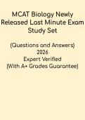 MCAT Biology &vert; Newly Released Last Minute Exam Study Set