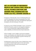 HIST 3711 HISTORIES OF INDIGENOUS PEOPLES AND CANADA FINAL EXAM TIP ACTUAL POSSIBLE QUESTIONS AND ANSWERS FINAL EXAMINATION TEST PAPER 2026 FULL ANSWERS GRADED A&plus;