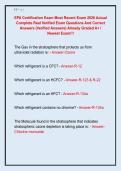 EPA Certification Exam Most Recent Exam 2026 Actual  Complete Real Verified Exam Questions And Correct  Answers &lpar;Verified Answers&rpar; Already Graded A&plus; &sol;  Newest Exam&excl;&excl;&excl; 