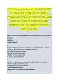 I-170A Paramedic Exam 1 &ndash; PARAMEDIC STUDY GUIDE 2026&sol;2027 COMPLETE QUESTIONS WITH VERIFIED CORRECT ANSWERS &vert;&vert; 100&percnt; GUARANTEED PASS &vert; NEWEST VERSION