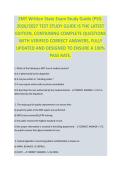 EMT Written State Exam &ndash; EMT STUDY GUIDE 2026&sol;2027 COMPLETE QUESTIONS WITH VERIFIED CORRECT ANSWERS &vert;&vert; 100&percnt; GUARANTEED PASS &vert; NEWEST VERSION