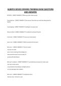 ALBERTA NOVICE DRIVERS TRAINING EXAM QUESTIONS AND ANSWERS