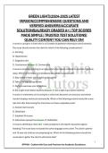 GREEN LIGHT&rpar;&vert;2024-2025 LATEST VERSION&vert;COMPREHENSIVE QUESTIONS AND VERIFIED ANSWERS&sol;ACCURATE SOLUTIONS&vert;ALREADY GRADED A&plus; &vert; TOP SCORES MADE SIMPLE &vert; TRUSTED TEST SOLUTIONS&excl; QUALITY CONTENT YOU CAN RELY ON&excl;