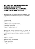 ATI CAPSTONE MATERNAL NEWBORN ASSESSMENT MOST RECENT COMPREHENSIVE TEST PAPER 2026 COMPLETE ANSWERS VERIFIED