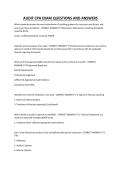 AUDIT CPA EXAM QUESTIONS AND ANSWERS