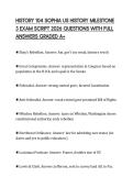 HISTORY 104 SOPHIA US HISTORY MILESTONE 3 EXAM SCRIPT 2026 QUESTIONS WITH FULL ANSWERS GRADED A&plus;