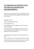 ATI CARDIOVASCULAR TARGETED ACTUAL TEST PAPER 2026 QUESTIONS WITH SOLUTIONS GRADED A&plus;