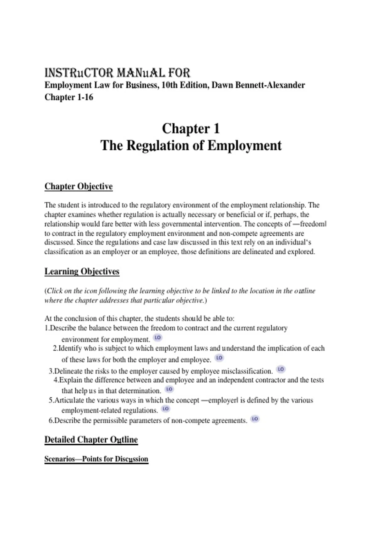 Instructor Manual/Test Bank for Employment Law for Business 10th ...