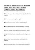 HISTORY 104 SOPHIA US HISTORY MILESTONE 3 FINAL PAPER 2026 QUESTIONS WITH COMPLETE SOLUTIONS GRADED A&plus;