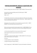 PORTAGE BIOCHEMISTRY MODULE 8 QUESTIONS AND ANSWERS