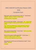ANCC AGACNP Certification Newest 2025-  2026   Complete Exam  
