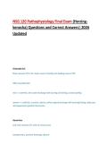 NSG 120 Pathophysiology Final Exam &lpar;Herzing- kenosha&rpar; Questions and Correct Answers&vert; 2026 Updated