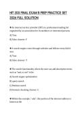 HIT 205 FINAL EXAM B PREP PRACTICE SET 2026 FULL SOLUTION
