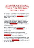 RELIAS MEDICAL SURGICAL RN A &lpar;2026&sol;2027&rpar; NEWEST QUESTIONS AND CORRECT ANSWERS &lpar;VERIFIED ANSWERS&rpar; &vert; A&plus; GRADE