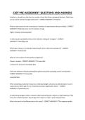 C207 PRE-ASSESSMENT QUESTIONS AND ANSWERS