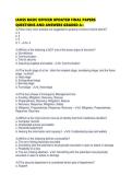 IAHSS BASIC OFFICER UPDATED FINAL PAPERS QUESTIONS AND ANSWERS GRADED 