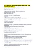 CETa UPDATED CORE EXAM MANUAL QUESTIONS AND ANSWERS GRADED