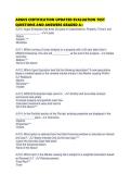 ARGUS CERTIFICATION UPDATED EVALUATION TEST QUESTIONS AND ANSWERS GRADED 