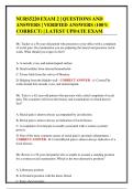 NURS5220 EXAM 2 &vert; QUESTIONS AND ANSWERS &vert; VERIFIED ANSWERS &lpar;100&percnt; CORRECT&rpar; &vert; LATEST UPDATE EXAM