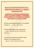 CHILD LIFE CERTIFICATION PRACTICE TEST &mdash; BRAND NEW 2026 UPDATED &vert; A&plus; GRADED &vert; GUARANTEED PASS  COMPLETE VERIFIED QUESTION BANK WITH ACCURATE CORRECT ANSWERS & DEVELOPMENTAL RATIONALES &vert; EXPERT-REVIEWED CCLS STUDY GUIDE