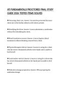 ATI FUNDAMENTALS PROCTORED FINAL STUDY GUIDE 2026 TESTED ITEMS SOLVED