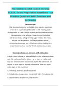 Psychiatric Mental Health Nursing NCLEX&comma; Exam Preparation Questions &ndash; 50 Practice Questions With Answers and Rationales