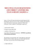NR511 FINAL EXAM 100 QUESTIONS  AND CORRECT ANSWERS 2026  EXAM ALREADY GRADED A&plus;