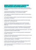 GEORGIA PROPERTY AND CASUALTY UPDATED TEST PAPER QUESTIONS AND ANSWERS GRADED