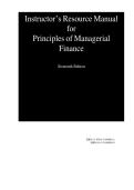 Solution Manual for Principles Of Managerial Finance 16th Edition by Chad J&period; Zutter&comma; Scott Smart Included All Chapters 1-19