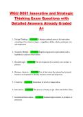 WGU D081 Innovative and Strategic  Thinking Exam Questions with  Detailed Answers Already Graded  A&plus; 
