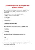 NURS 6900 Monitoring Lecture Exam With Complete Solutions 