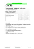2025 OCR A Level English Language H470&sol;01 Exploring language Combined Question Paper and Marking Scheme