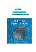 Animal Behavior &lpar;12th Edition&rpar; &ndash; Test Bank Chapters 1&ndash;3 &vert; Multiple-Choice & Short-Answer Exam Questions